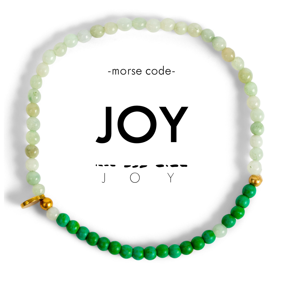 Morse Code Beaded Necklace - Joy main image 1