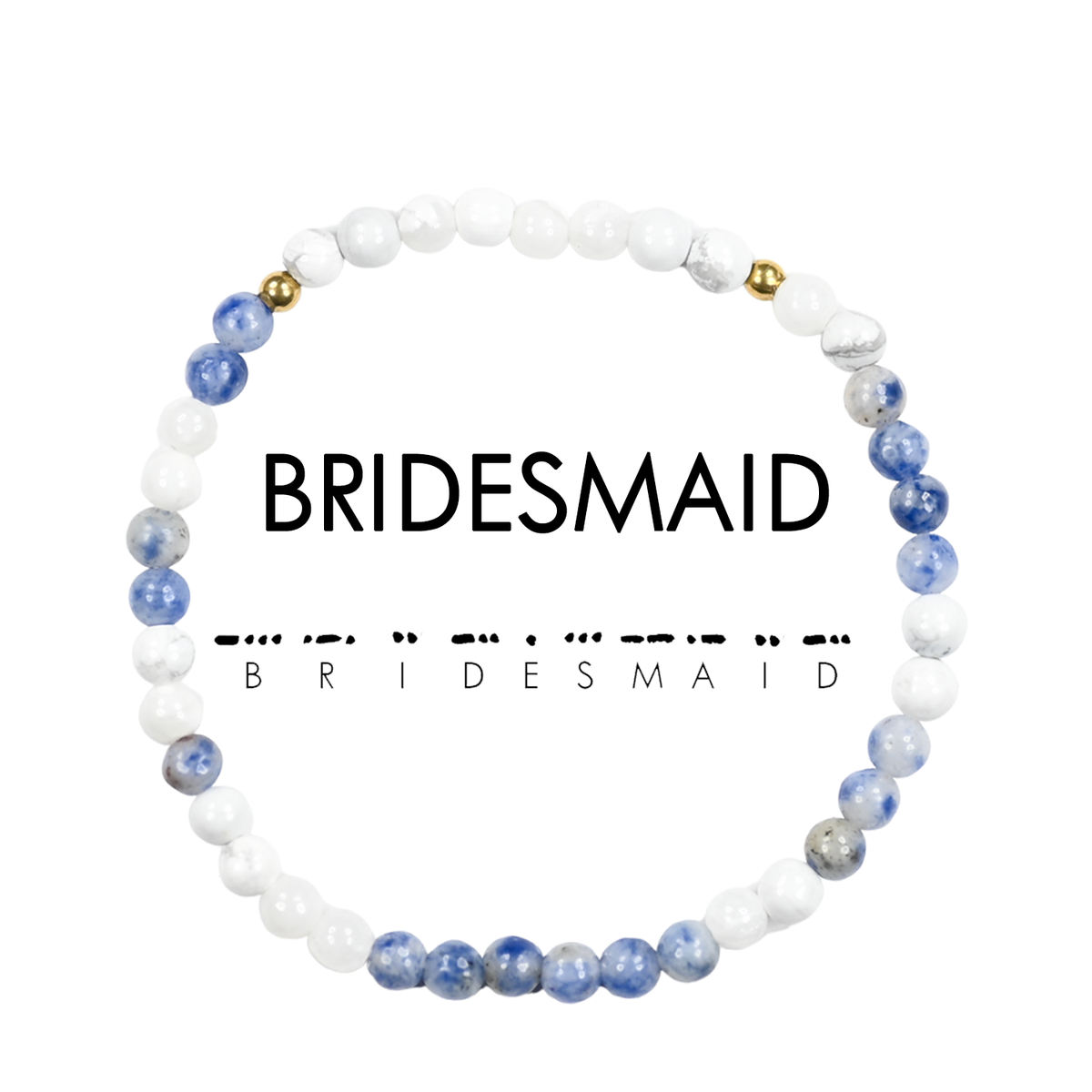 Bridesmaid Morse Code Bracelet Rose Quartz
