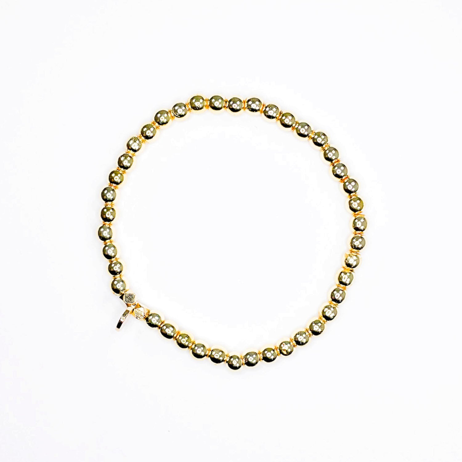 Extended Gold Hematite Stacker Bracelet