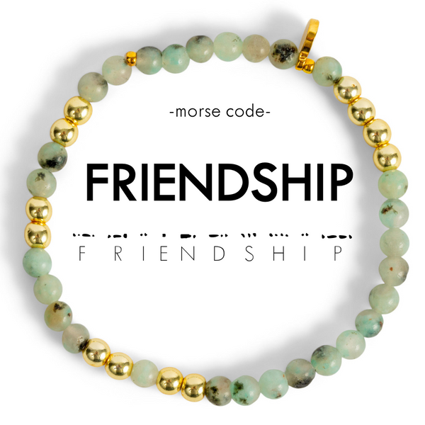 Gold Morse Code Bracelet | FRIENDSHIP