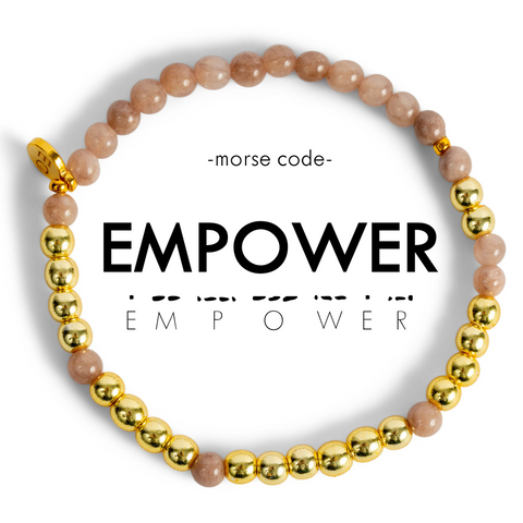 Gold Morse Code Bracelet | EMPOWER