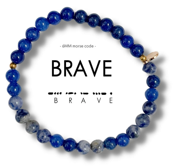 6mm Morse Code Bracelet | BRAVE