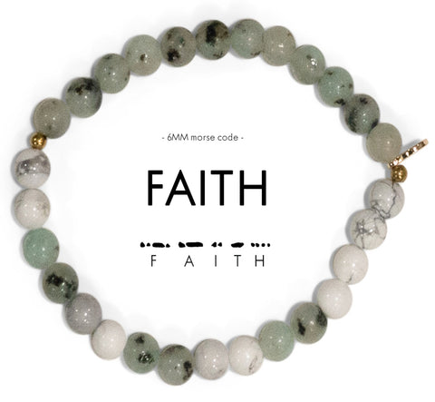 6mm Morse Code Bracelet | FAITH