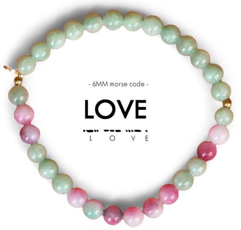 6mm Morse Code Bracelet | LOVE