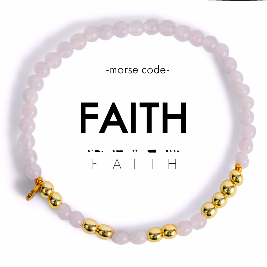 Gold Morse Code Bracelet FAITH