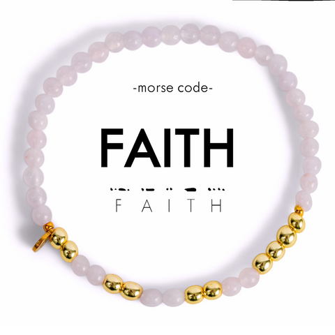 Gold Morse Code Bracelet | FAITH
