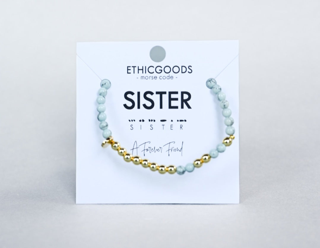 Message Bracelet For Sister | Sister Bracelet With Quote @KIS Jewelry