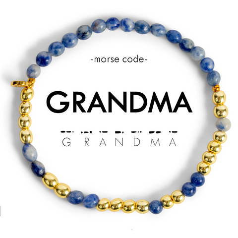 Gold Morse Code Bracelet | GRANDMA