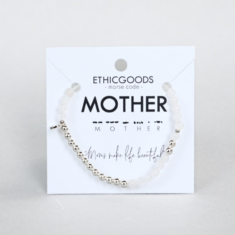 Silver Morse Code Bracelet | MOTHER