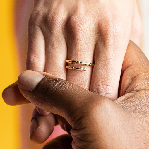 CLASSIC GOLD Morse Code Ring - Patterned | HOPE - Silver CLASSIC GOLD Morse Code Ring - Patterned | HOPE - Silver