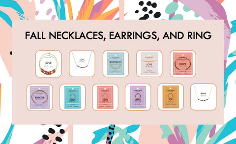 Fall Necklaces, Earrings, and Rings