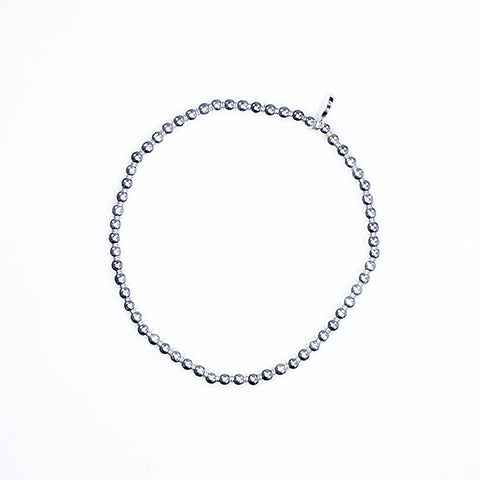 Extended Silver Hematite Bead Bracelet