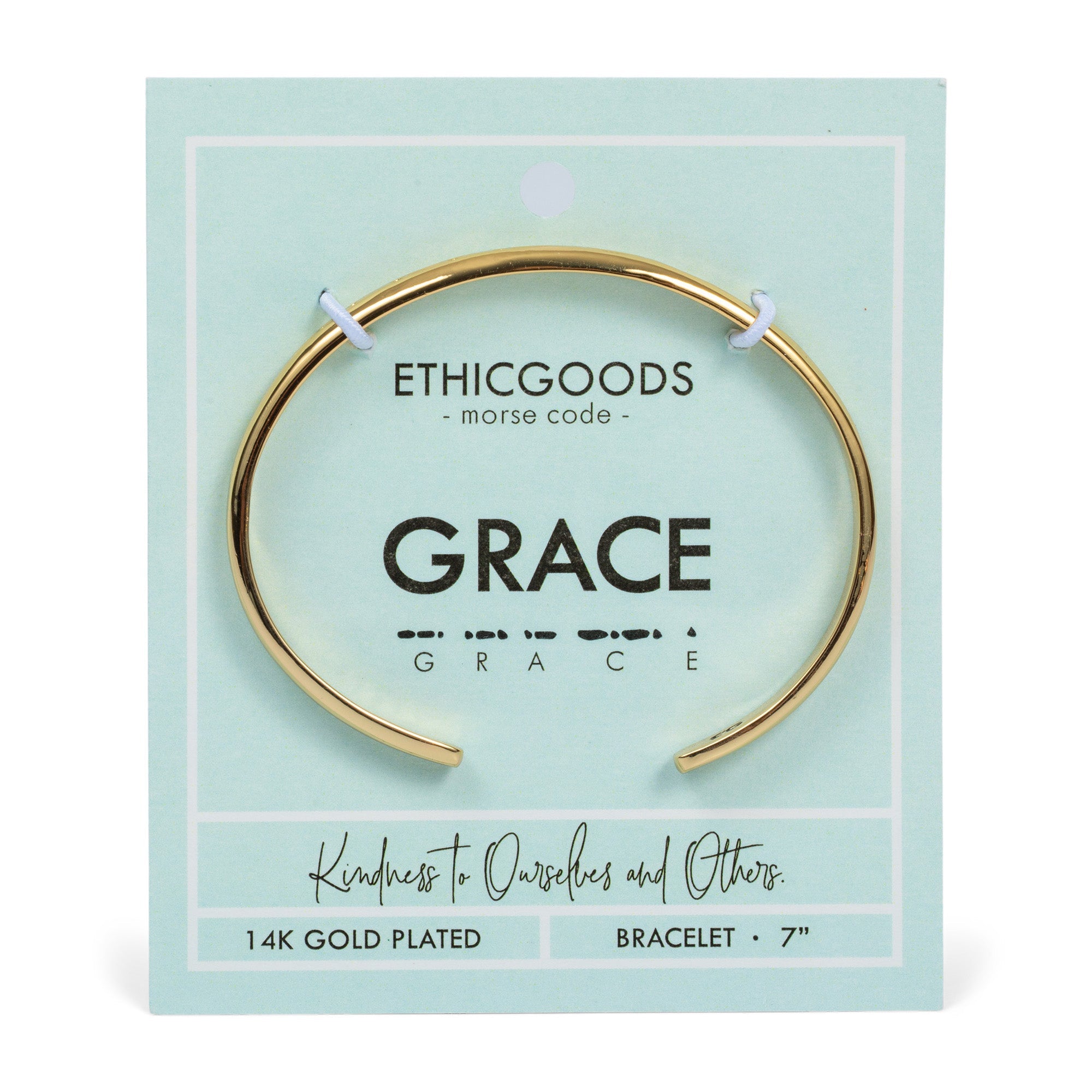 CLASSIC GOLD Morse Code Cuff Bracelet - Stamped | GRACE