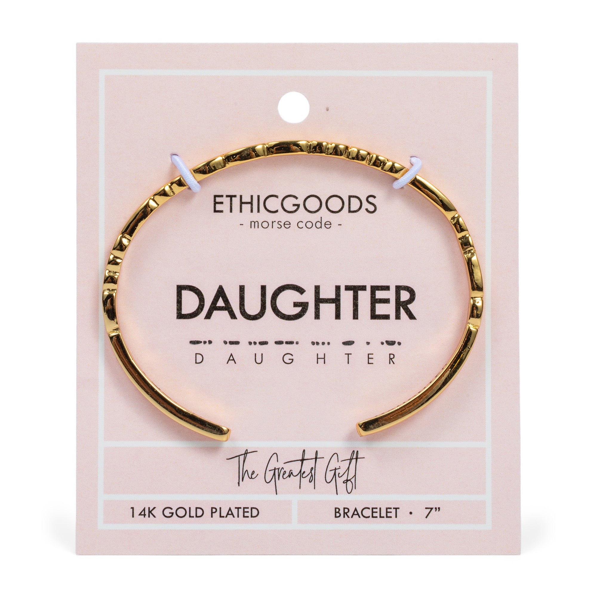CLASSIC GOLD Morse Code Cuff Bracelet - Patterned | DAUGHTER