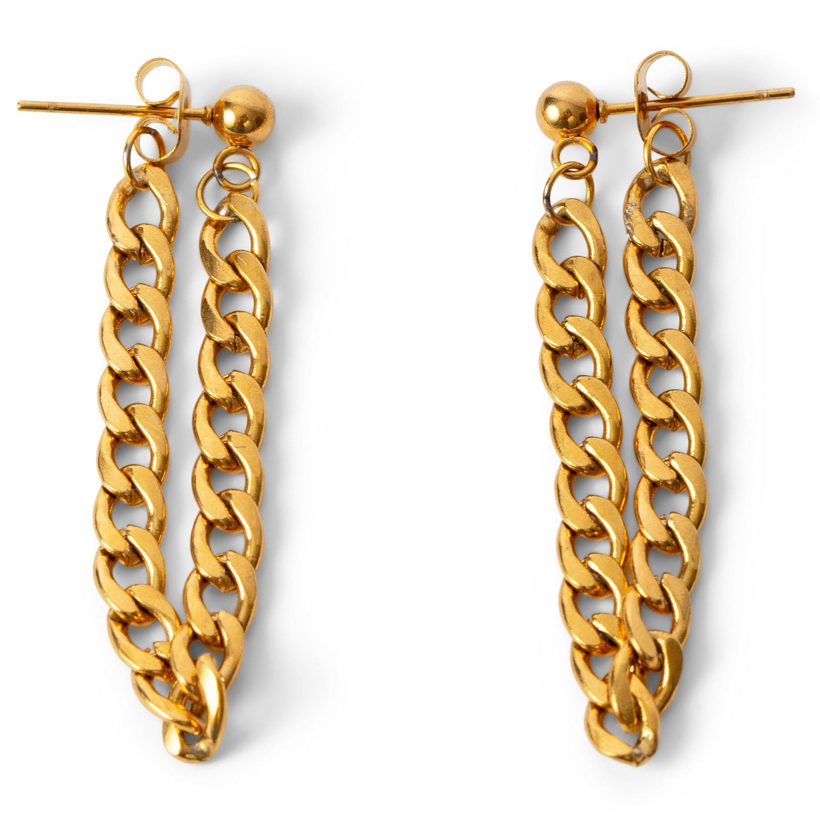 Earrings gold chain hotsell