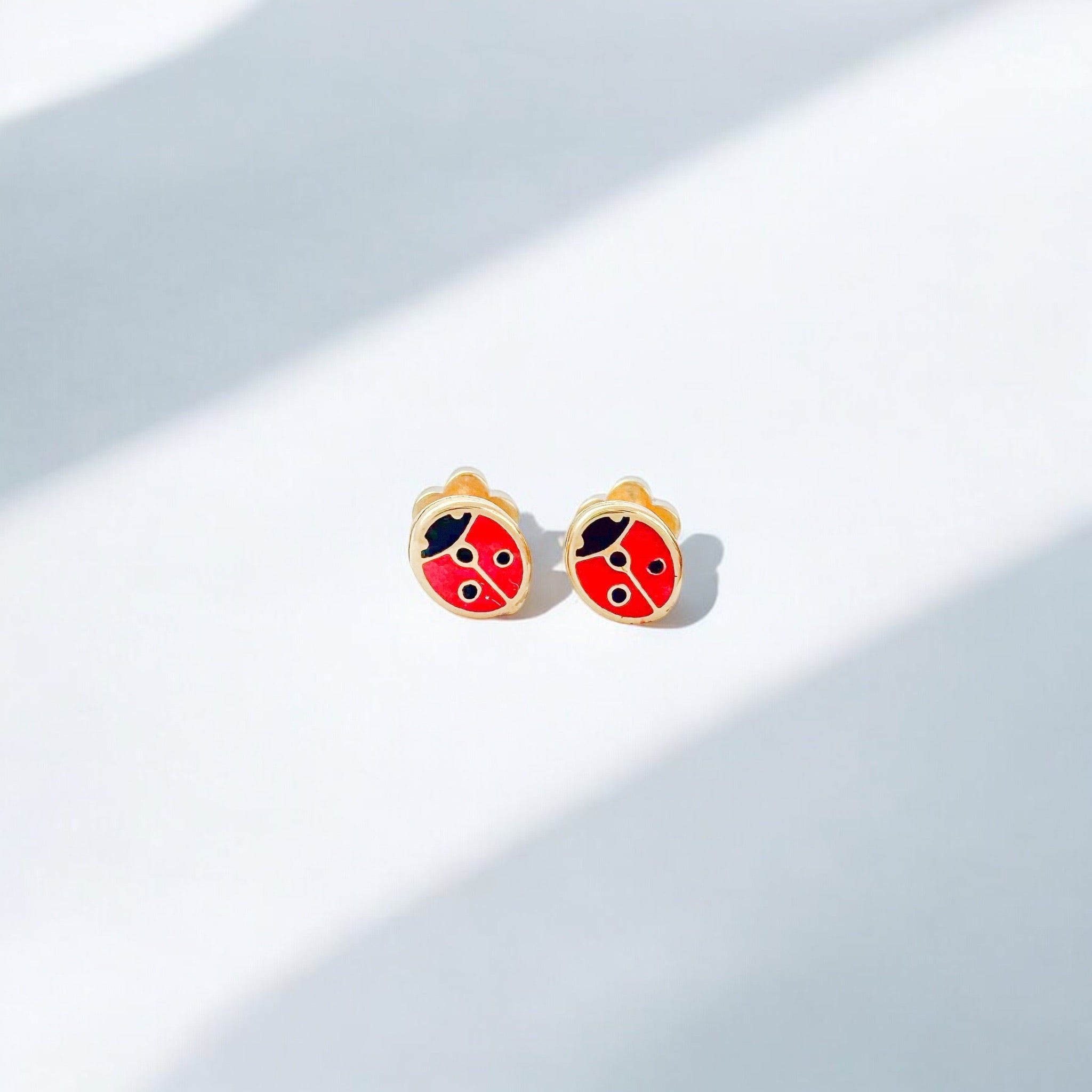 Ladybug Stud Earrings Sterling Silver,Kids Earrings,Small Earrings,Tiny Stud,Minimalist Earrings,Dainty Stud,Onyx Earrings,Perfect Gift Idea offers