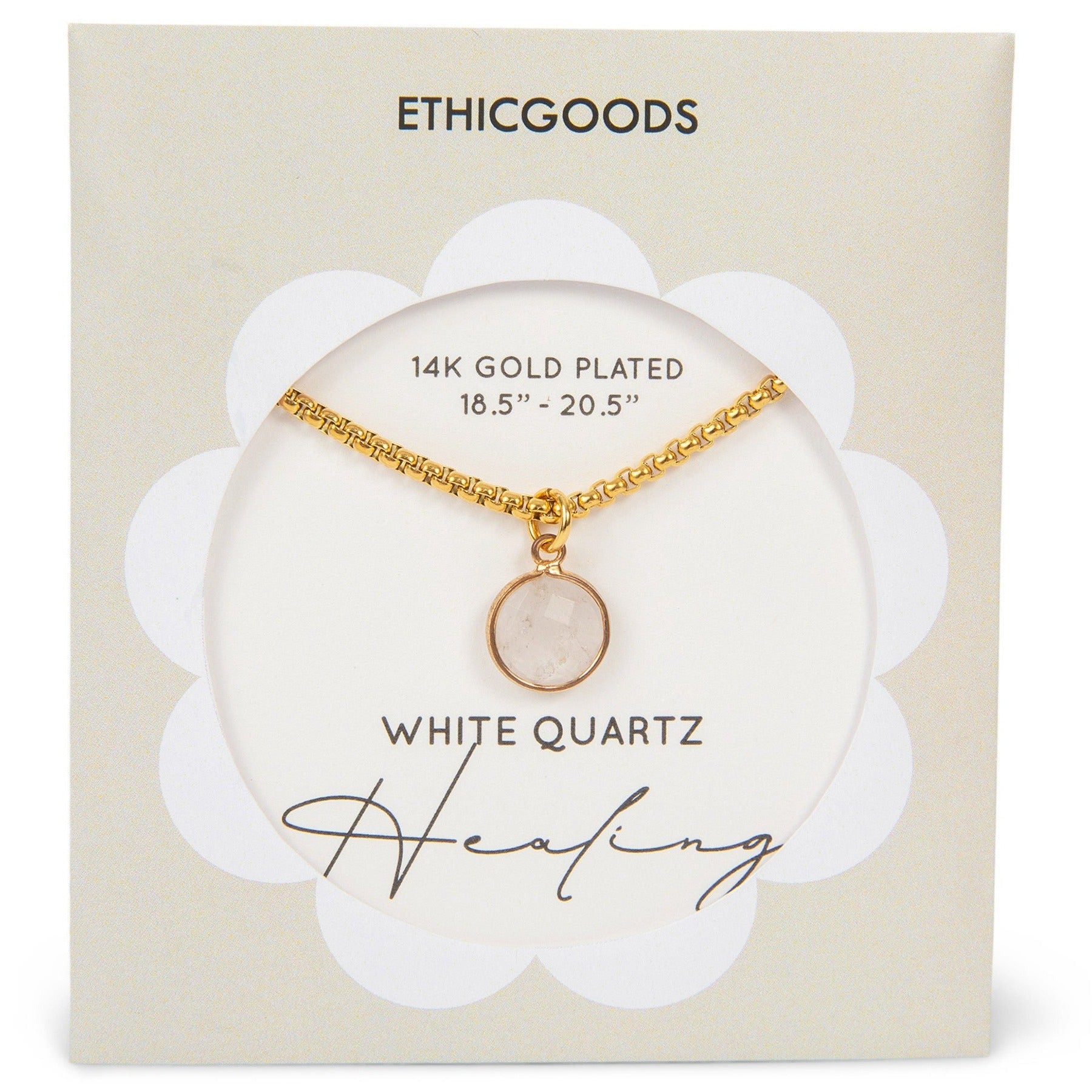 White gold quartz pendant sales