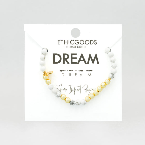 Gold Morse Code Bracelet | DREAM