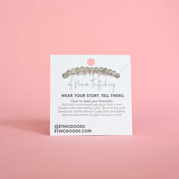 Gold Morse Code Bracelet | MOTHER
