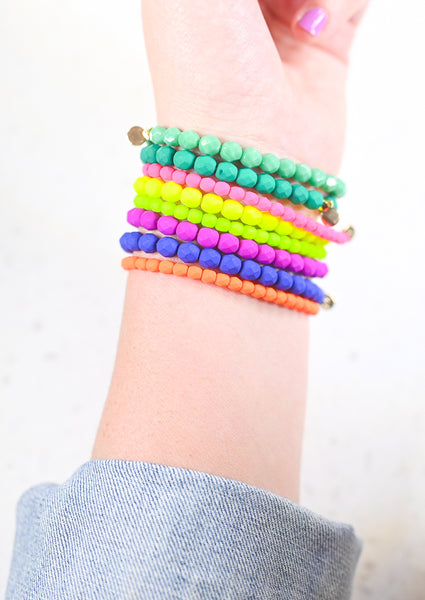 Neon Gemstone Bracelets