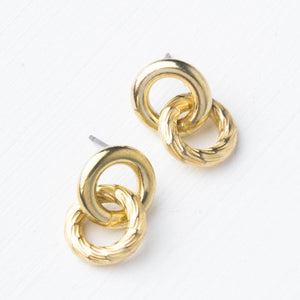 Double Gold Hoop Earrings