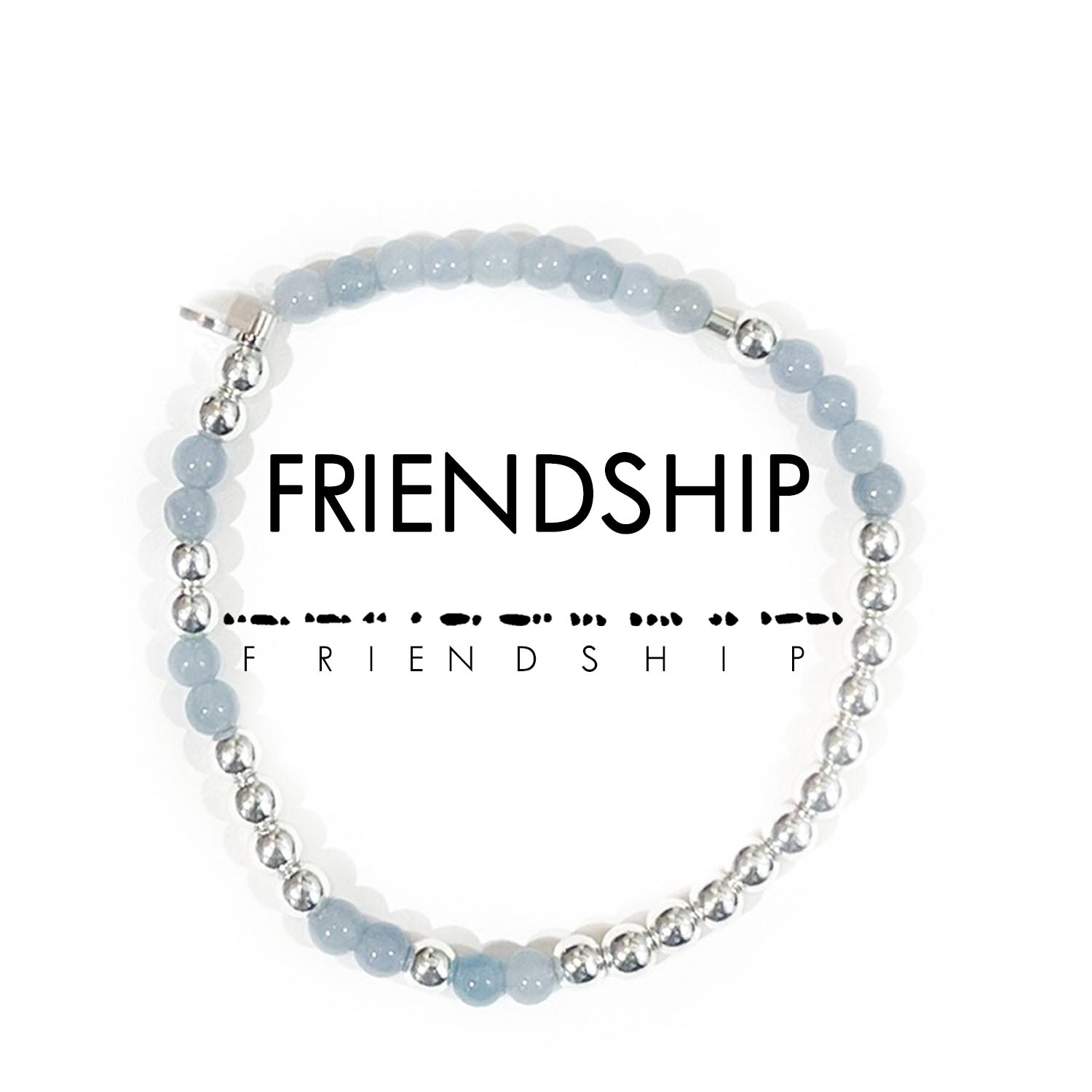 Silver Morse Code Bracelet | FRIENDSHIP
