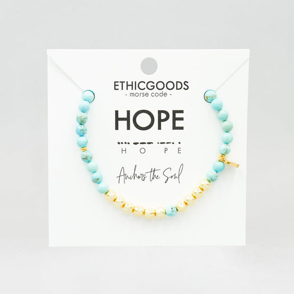 Gold Morse Code Bracelet | HOPE