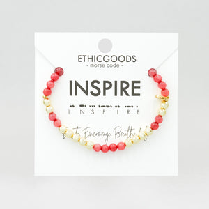 Gold Morse Code Bracelet | INSPIRE