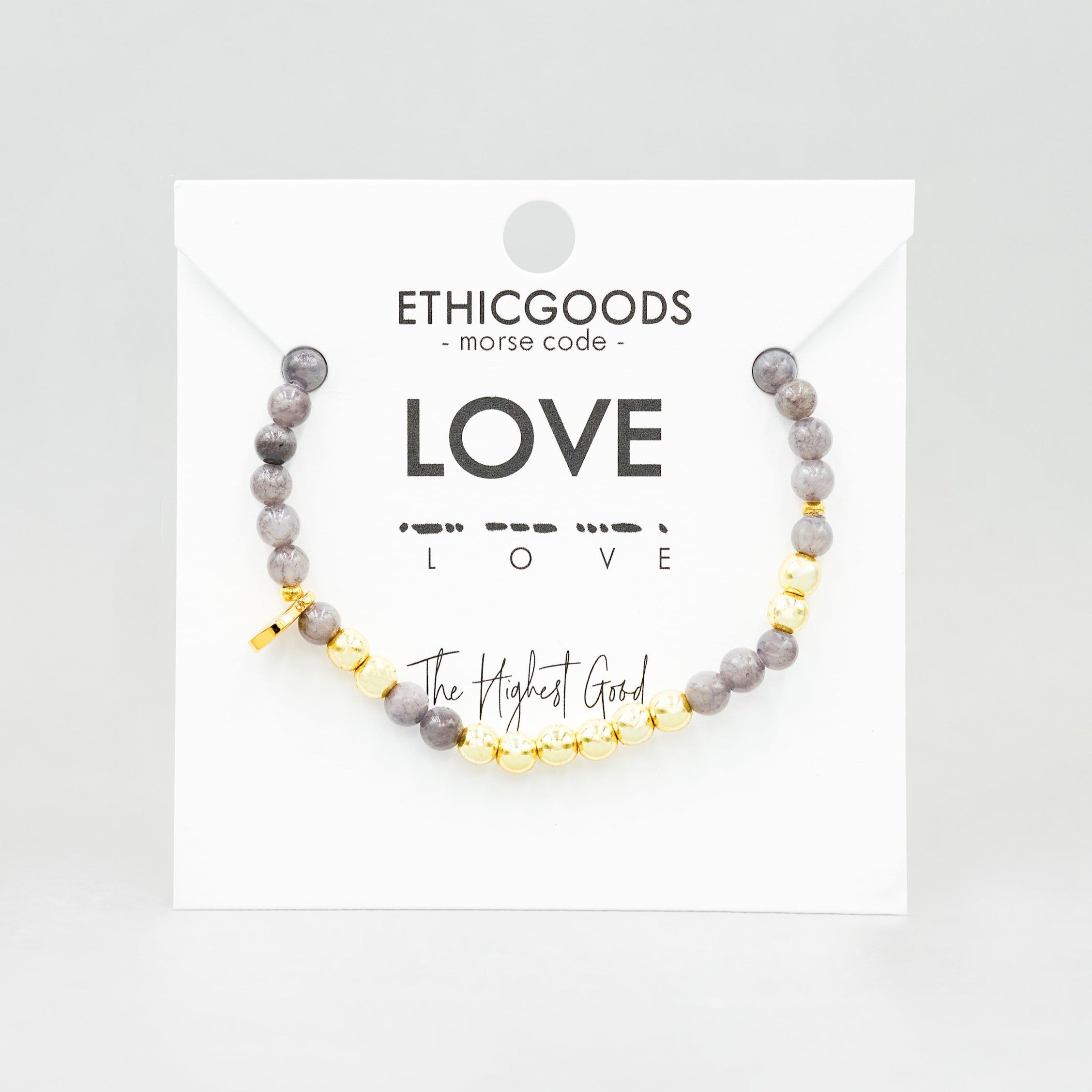 Gold Morse Code Bracelet | LOVE