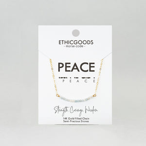 Peace Be With You Morse Code Necklace - Modern Faith Based Jewelry