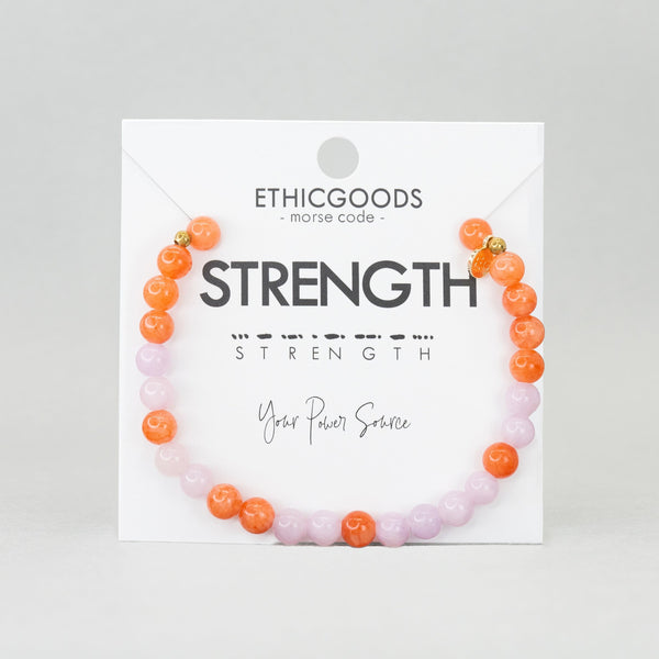6mm Morse Code Bracelet | STRENGTH