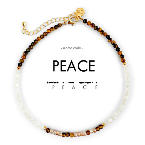 Morse Code Anklet | PEACE