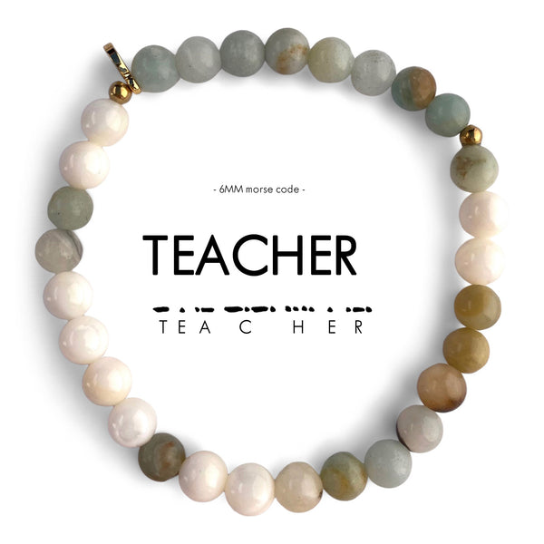 6mm Morse Code Bracelet | TEACHER