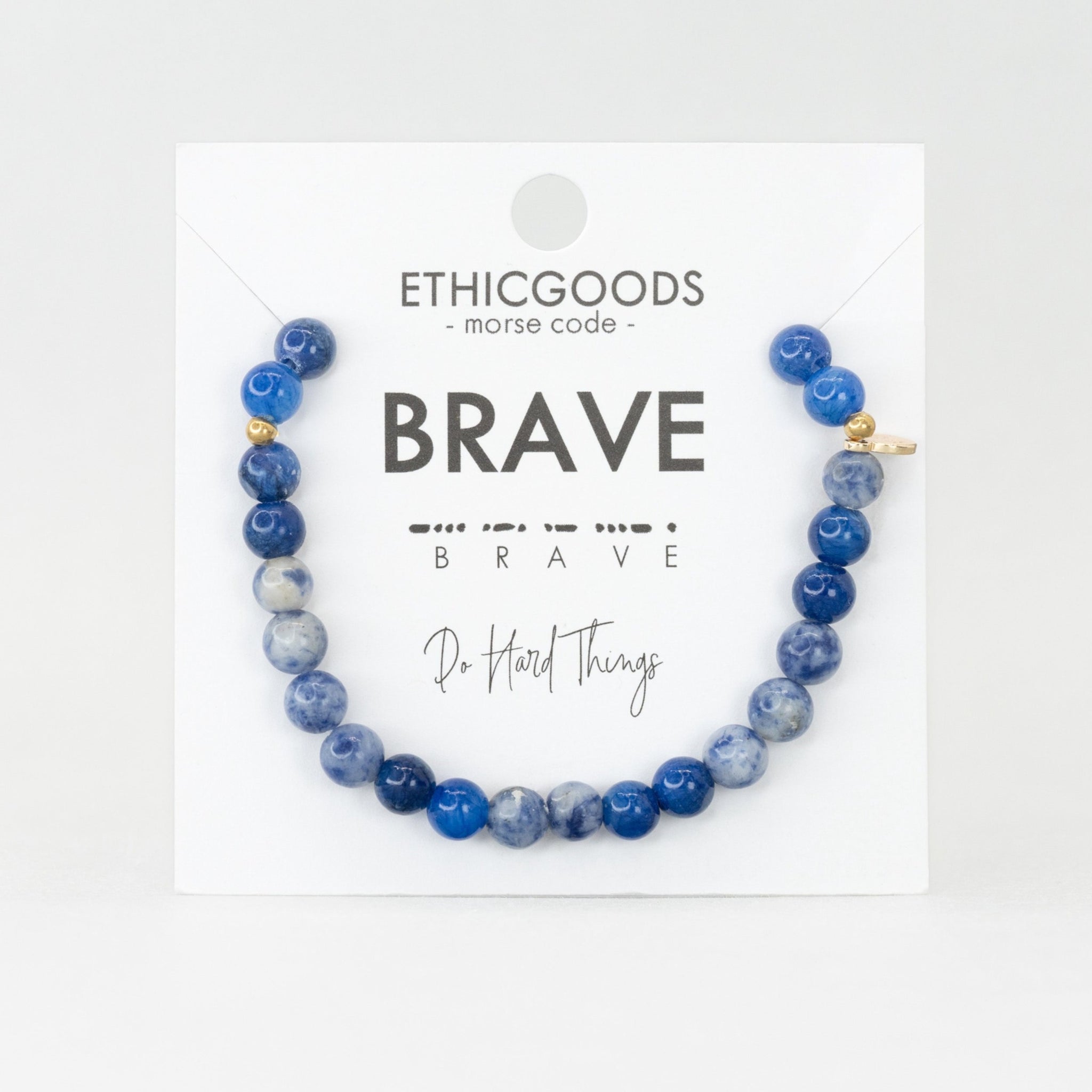 6mm Morse Code Bracelet | BRAVE