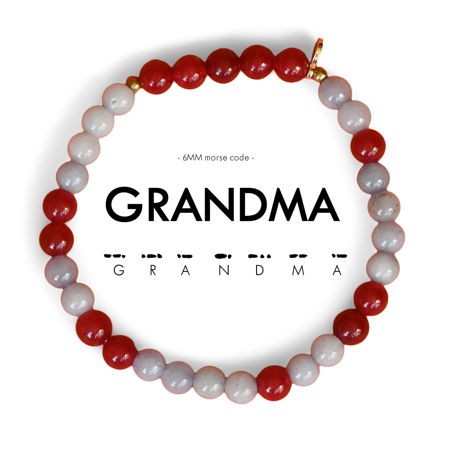 6mm Morse Code Bracelet | GRANDMA