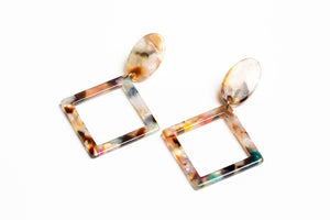 Speckled Diamond Dangles Earrings
